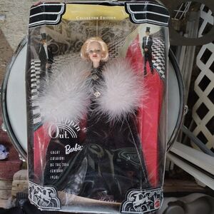 Barbie Collector Edition Doll with Black Dress and White Fur